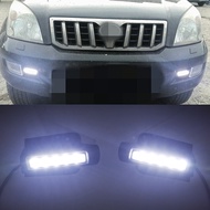 Cae LED DRL For Toyota Land Cruiser Prado 120 GRJ120 TRJ120 FJ120 LC120 2002-2010 Daytime Running Li