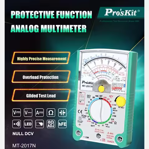 Proskit MT-2017 MT-2019 AC/DC Analog Graph Pointer Multimeter Ammeter Resistance Capacitance Diode V