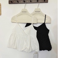 Polka Dot 2-String Shirt - Fashionable 2-String Shirt - Easy to Coordinate Women's Shirt - Fresh, Fe