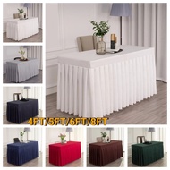4Ft 6Ft 8Ft Spandex Table Skirt Universal Fitted Stretch Tablecloth Elastic Table Cloth Banquet Part