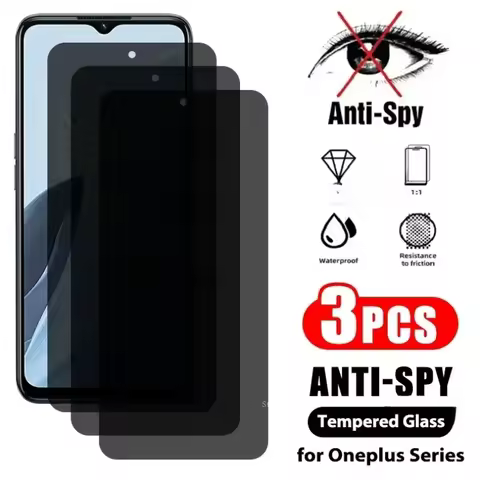 3Pcs Anti-spy Privacy Tempered Glass Film For One Plus Nord 3 2 2T CE 3 2 Lite N30 N20 10R 10T 9RT A