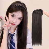 Long Straight Wig 65cm. Half Head Headband High Heat Silk Put In Nature Easy To Comb Care For Fast D