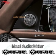 Toyota Fashionable 3D Aluminum Metal Audio Sticker Car Decoration Accessories for Veloz Raize Vios Avanza Innova Fortuner Corolla Rush Alphard Agya Harrier Hilux Wigo