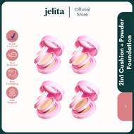 Jelita Cosmetic - Glad2Glow 2in1 Perfect Pair Cushion Powder Foundation Cushion Foundation Powder Fo