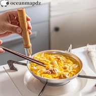OCEANMAPDZ Omelet Pan, Vertical Wooden Handle Aluminum Omurice Rice Pan, Tableware Fast Heat Conduct
