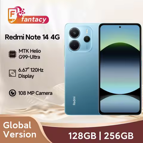 Global Version Xiaomi Redmi Note 14 4G MediaTek Helio G99-Ultra 108MP AI Camera 6.67" 120Hz Display