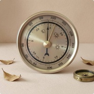 Round Analog Weather Station hPa mmHg Scale Pressure Gauge Thermometer Hygrometer Barometric Pressur