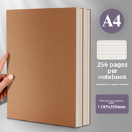 Super Thick A4 Cowhide Paper Notebook Large Size B5 Simple Research Exam Grid Horizontal Line A5 Not