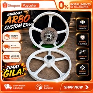 KAWASAKI AR80 EX5 DREAM CUSTOM HUB 140X18 SPORT RIM WHITE CUSTOM HUB 140X18 KAWASAKI ENKEI EX5 DREAM