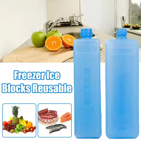 1/2pcs Reusable Ice Crystal Box Freezer Cooler Ice Packs Leak-proof Thickened PE For Refrigerator Co