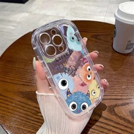For case OPPO A73 5G A72 A57s A57e A57 Transparent anti-falling small monster TPU case