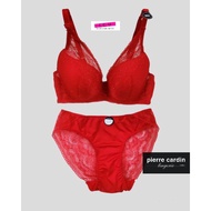 Bra Set Underwear Women Original Pierre Cardin 707-73559B Red Size 34B 36B Panty Free Size