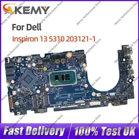 For DELL Inspiron 13 5310 203121-1 Notebook Motherboard 0HMVCY 00DMJ6 0P2TVG 0MJKYW 0RX57J 072YT3 I3