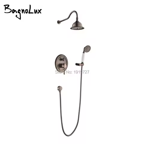 Oil Rubbed Bronze Bath Shower Faucet Set 8" Rain Shower Head & Hand Shower Spray Factory Direct ORB