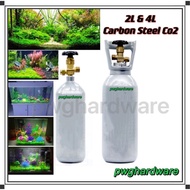 Aquarium Co2 Tank / Aquascape Co2 Bottle Tank / Plants Tank Carbon Steel CO2 Bottle Cylinder 2L & 4L