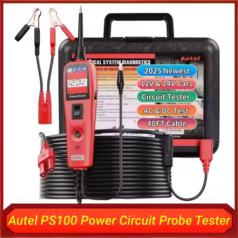 Autel PS100 Power Circuit Probe Tester Automotive 12V 24V Electrical System Diagnostic Power Scan To