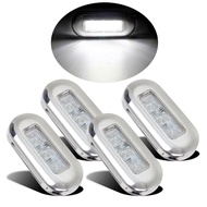【Shop with Confidence】 4 Pack 12V Boat Courtesy Lights LED Stair Deck Stern Waterproof Turn Indicato