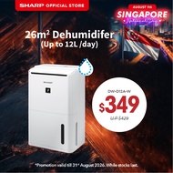SHARP Dehumidifier (White) DW-D12A-W 13 - 26m2 Dehumidifier Moisture Absorber