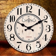 1pc 2D Retro French London Arabic Numeral Wall Clock, Battery Powered, 10-16 Inch Silent Non-Ticking