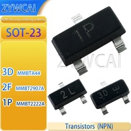 MMBTA44 3D SOT-23 MMBT2222A 1P 50PCS MMBT2907A 2F NPN PNP Transistor transistor V09F