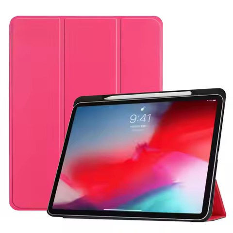 Funda For iPad Pro 11 2018 Case With Pencil Holder Smart PU Leather Trifold Stand + PC Hard Back Cov