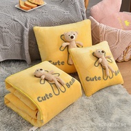 Office 3D Bear 2-in-1 Multifunctional Foldable Blanket and Pillow2024Milk Velvet Cushion Car New Con