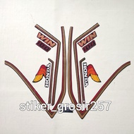 HONDA WIN 100 84 BLACK GOLD MOTORCYCLE BODY STRIPING STICKER