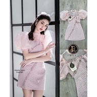 BLT brand Pink Dress With Puffy Doll Sleeves