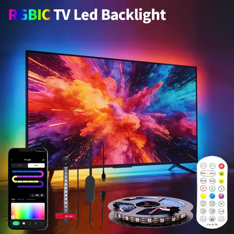 LED black light WS2812 Camera Ambient Smart TV LED Backlight TV&PC Color Sync Tuya LED Light For Inc