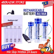 Charger Doublepow Battery AA 1200MAH & Rechargeable 4PCS Battery AA