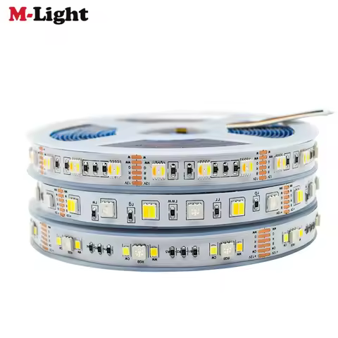 12V 24V 5M SMD 5050 3528 WW/CW RGBCCT 60leds/m 96leds/m 120leds/m 5 Colors In 1 Chip CW+RGB+WW Led S