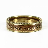 鍍金復古 - 香港 英女皇 金色 5毫硬幣戒指