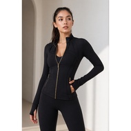 Define Yoga Jacket Women Slim Fit Black Gym Jacket Zip Up Activewear Small Cutting
