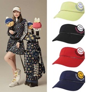 PearlyGates กระบังแสงเปิดด้านบนผู้หญิงหมวกกอล์ฟกอล์ฟแฟชั่นเสื้อว่างเปล่าเรียบง่ายหมวกลำลองกีฬา DESCENTE ใหม่ Callaway1 Tittlerist TaylorMade1♛✳