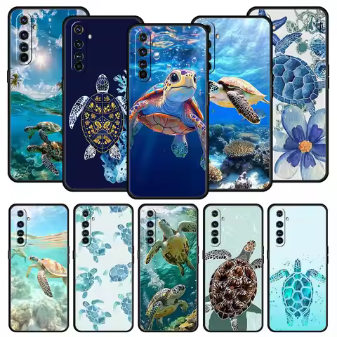 Cool Ocean Turtle Phone Case For Realme 12 11 10 4G 9 8 5G 7 6 GT5 GT3 GT2 Pro Plus C21 C11 C25 C35 