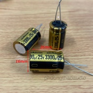 Nichicon FW 3300uF 25v capacitor, nichicon 3300uf 25v polarized capacitor for audio
