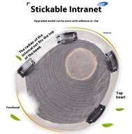 ผมปลอมแบบถาวร100% เส้นผมมนุษย์เสื้อผ้าไหมสำหรับผู้ชายแฟชั่นสไตล์หล่อผมปลอมตาข่ายระบายอากาศแฮร์พีซติด