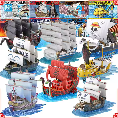 Bandai One Piece Model Kit Grand Ship Dragon Garp Marine Warship Nine Snake Moby Dick Red Force Goin