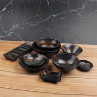 Japanese Style Rice Bowl Sushi Seasoning Bowl Hot Pot Restaurant Starry Sky Black Cuisine Flavor Dis