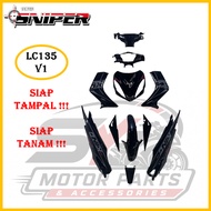 [FULL TANAM ] SNIPER COVERSET LC LC135 V1 MX KING BLACK / HITAM MX KING