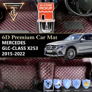 MERCEDES GLC-CLASS X253 (2015 - 2022 )6D PU Leather Car Carpet VIP Car Mat Floor Mat Alas Kaki Karpet Kereta Accessories