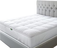 Sleep Mantra Cooling Mattress Topper, California King Size - Soft 100% Cotton Fabric, & Plush Bed Pa
