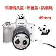 ✣๑㍿ Canon EOS M6 M50 second generation M100 M200 mirrorless camera 15-45 49mm cartoon panda lens cover