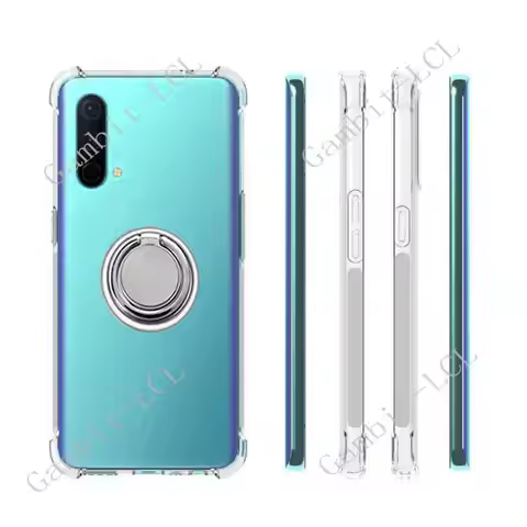 For OnePlus Nord CE 5G 6.43" 2021 EB2101, EB2103 Back Ring Holder Bracket Phone Case Soft Silicone T