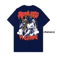 Kaoscompany.id Kaos Distro Applied Pressure Warna Biru Navy Size S M L XL XXL 3XL Tshirt Cowok Cewek