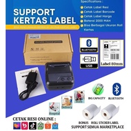Bluetooth LABEL PRINTER 80MM PTX80B - EPX80B PRINTS RESI MOBILE ADDRESS - PRINTER+2ROLL