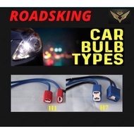 [ 2PCS ] FOG LAMP BULB LIGHT CABLE CAR SOCKET CERAMIC H1 H3 H7