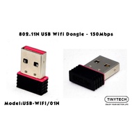 TINYTECH USB WIFI DONGLE 150MBPS 802.11N (USB-WIFI01/N)
