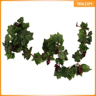 [tenlzsp9] 5 Pieces Creative Artificial Grape Leaves Vines  Vine Garlands with Grapes  Ivy for Weddi