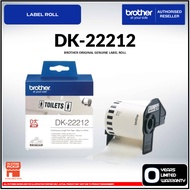 Brother Genuine DK-22212 Continuous White Film Label Tape — 62mm × 15.24m